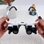 Gafas lupa LED con zoom 8x, 15x, 23x