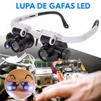 Gafas lupa LED con zoom 8x, 15x, 23x