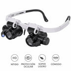 Gafas lupa LED con zoom 8x, 15x, 23x