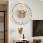 Reloj de pared minimalista de madera – estilo escandinavo, 30 cm