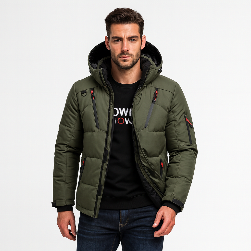 Parka de invierno para hombre Nordfall – acolchada, con forro polar, resistente al viento y al agua