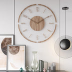 Reloj de pared minimalista de madera – estilo escandinavo, 30 cm