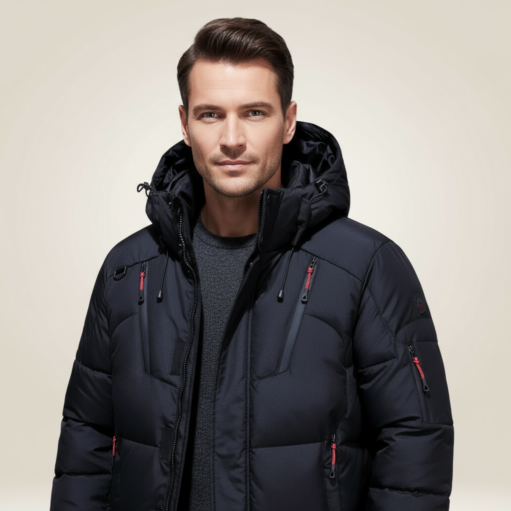 Parka de invierno para hombre Nordfall – acolchada, con forro polar, resistente al viento y al agua