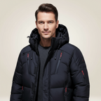 Parka de invierno para hombre Nordfall – acolchada, con forro polar, resistente al viento y al agua
