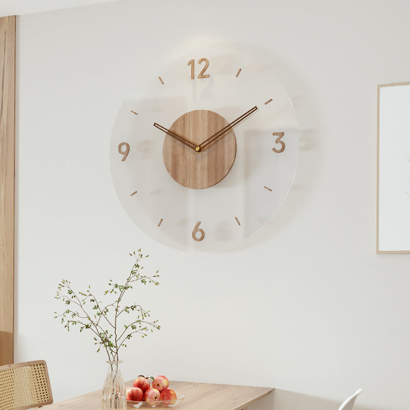 Reloj de pared minimalista de madera – estilo escandinavo, 30 cm