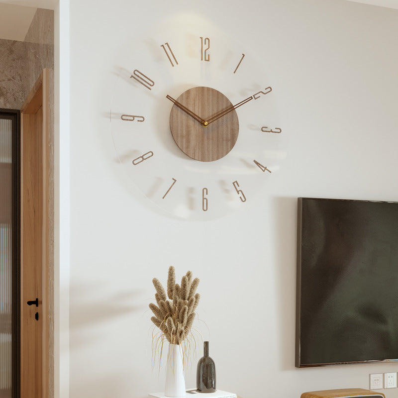 Reloj de pared minimalista de madera – estilo escandinavo, 30 cm