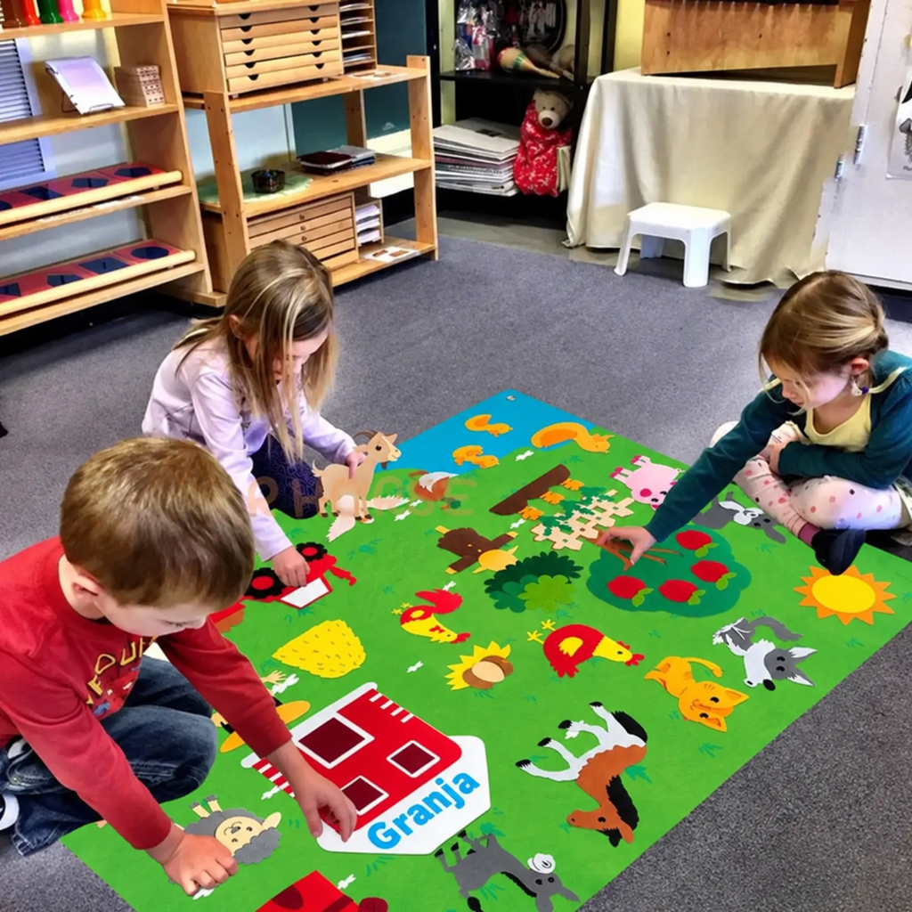 Panel Sensorial de Fieltro Granja Montessori – StoryFelt™