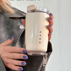 LuxeTherm | Taza Térmica Elegante de Acero Inoxidable – Vaso Isotérmico Reutilizable de 300 ml para Bebidas Frías y Cali