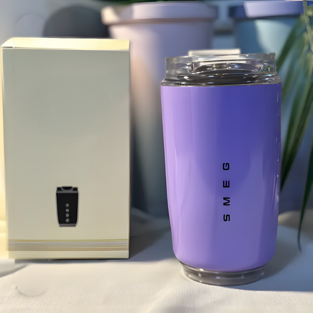 LuxeTherm | Taza Térmica Elegante de Acero Inoxidable – Vaso Isotérmico Reutilizable de 300 ml para Bebidas Frías y Cali