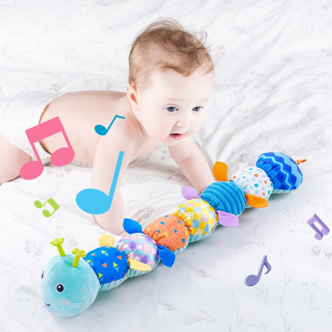 Oruga Interactiva Musical – Juguete Educativo de Peluche para Bebés y Primera Infancia