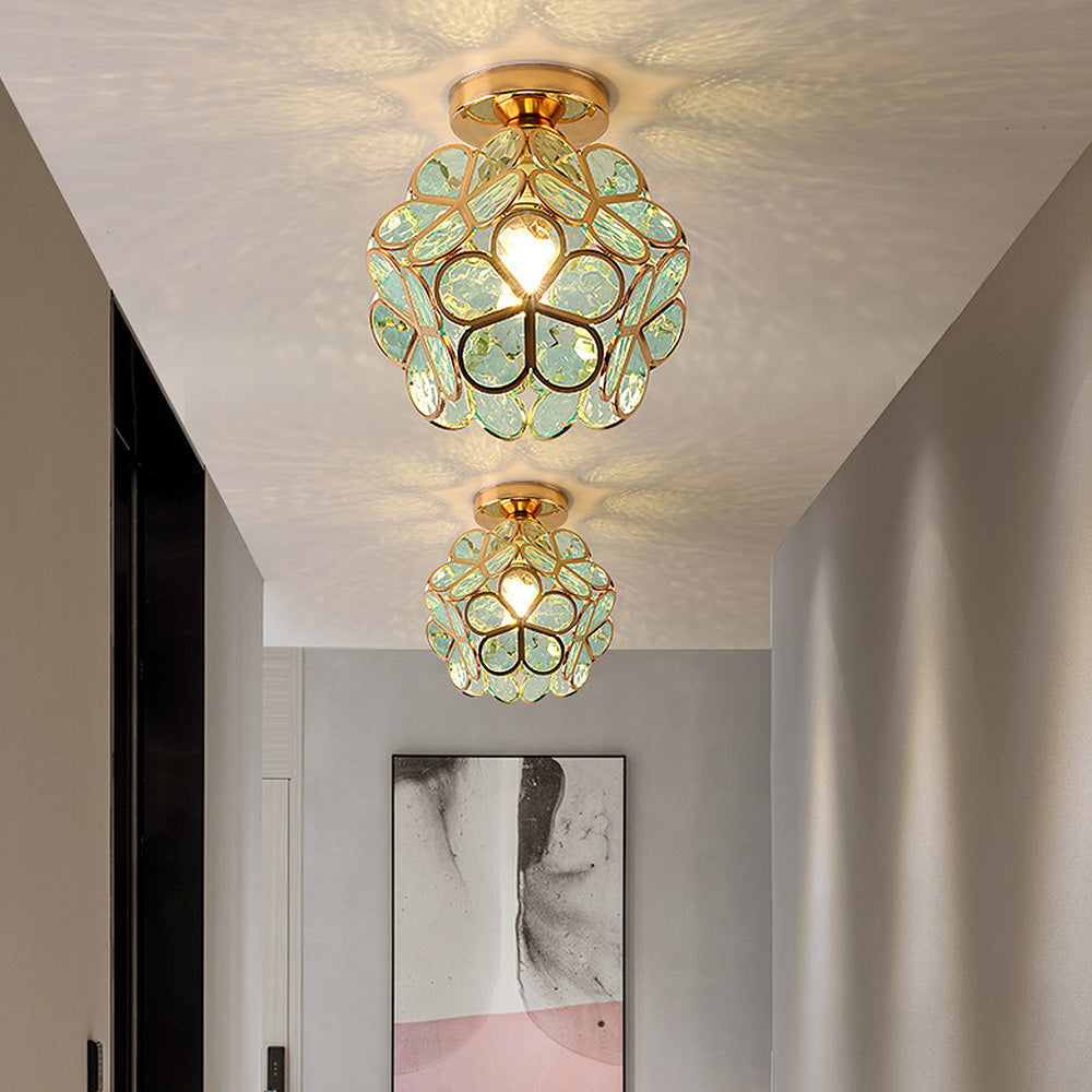 Lámpara de techo con forma de flor de cristal - FloraGlow