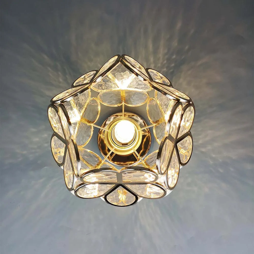 Lámpara de techo con forma de flor de cristal - FloraGlow