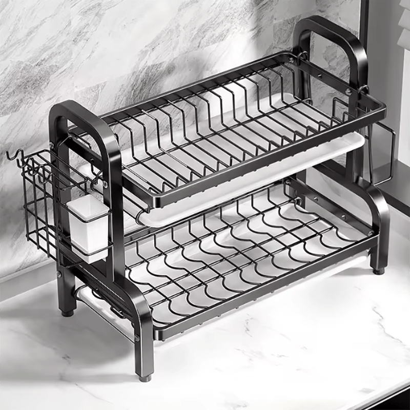 Escurridor de Platos de Dos Niveles – Orden y Estilo en la Cocina