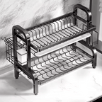Escurridor de Platos de Dos Niveles – Orden y Estilo en la Cocina