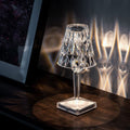Lámpara de Mesa Moderna Brillante con Cristal y Manejo Sencillo