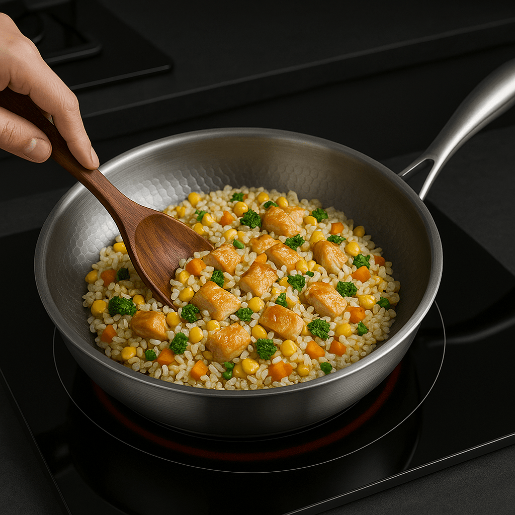 Sartén de Titanio Premium para Todo Tipo de Cocinas - Cocina de Forma Más Saludable y Duradera