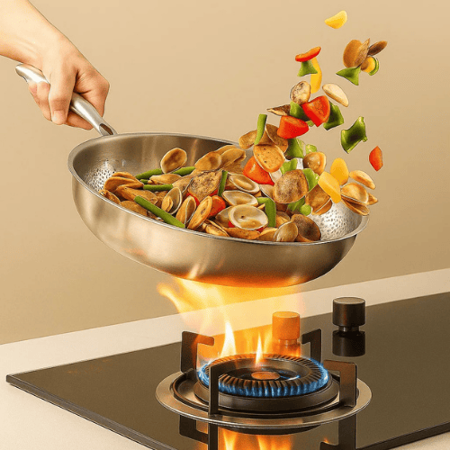 Sartén de Titanio Premium para Todo Tipo de Cocinas - Cocina de Forma Más Saludable y Duradera