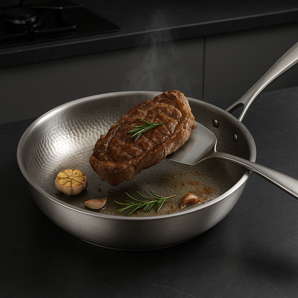 Sartén de Titanio Premium para Todo Tipo de Cocinas - Cocina de Forma Más Saludable y Duradera