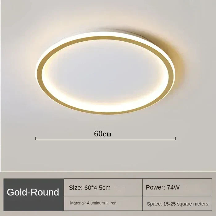 Lámpara de techo redonda de diseño escandinavo, dorada, negra y blanca, 20-50 cm, LED, regulable, de metal y cristal, para salón, dormitorio y comedor