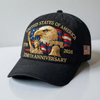 Gorra de béisbol para hombre de veteranos con águila bordada