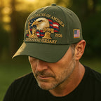 Gorra de béisbol para hombre de veteranos con águila bordada