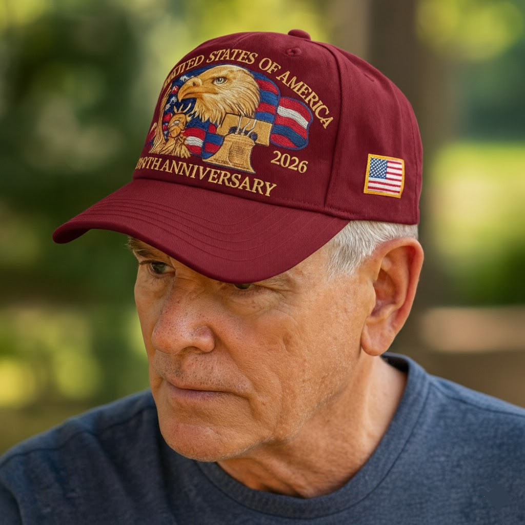 Gorra de béisbol para hombre Patriotic Eagle 250th Anniversary Veterans Hat