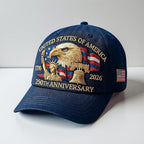Gorra de béisbol para hombre Patriotic Eagle 250th Anniversary Veterans Hat