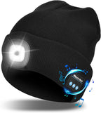 Gorro Bluetooth con luz y auriculares inalámbricos