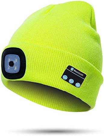 Gorro Bluetooth con luz y auriculares inalámbricos