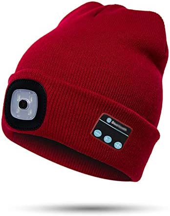 Gorro Bluetooth con luz y auriculares inalámbricos