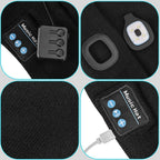 Gorro Bluetooth con luz y auriculares inalámbricos