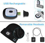 Gorro Bluetooth con luz y auriculares inalámbricos