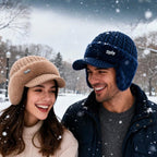 Gorro de invierno trapper con orejeras de punto