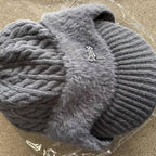 Gorro de invierno trapper con orejeras de punto