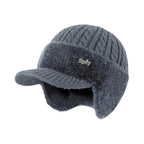Gorro de invierno trapper con orejeras de punto