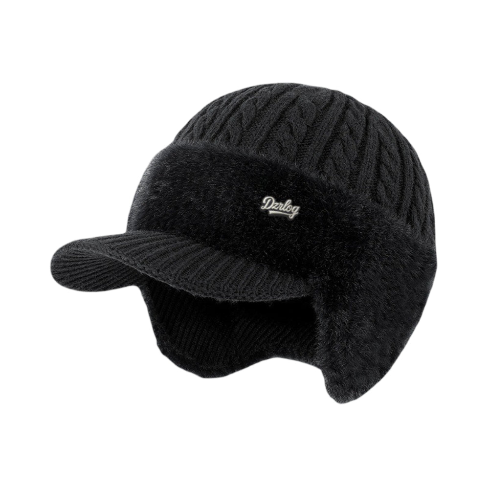 Gorro de invierno trapper con orejeras de punto