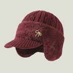 Gorro de invierno trapper con orejeras de punto