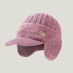 Gorro de invierno trapper con orejeras de punto
