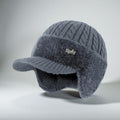 Gorro de invierno trapper con orejeras de punto