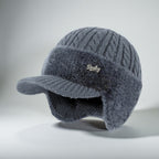 Gorro de invierno trapper con orejeras de punto