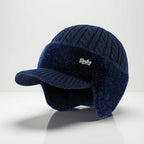 Gorro de invierno trapper con orejeras de punto