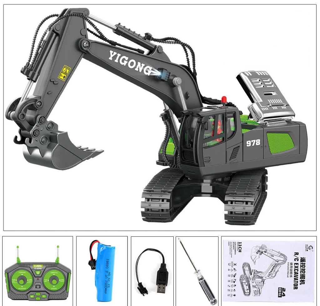 Graver hidráulico totalmente metálico G308H 1/14 RTR