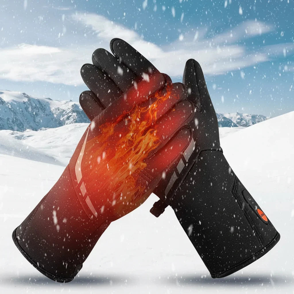 Guantes calefactables a batería impermeables con pantalla táctil para invierno