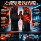 Guantes calefactables a batería impermeables con pantalla táctil para invierno