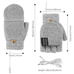 Guantes calefactables cálidos por ondas, recargables por USB
