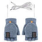 Guantes calefactables cálidos por ondas, recargables por USB