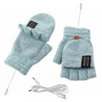 Guantes calefactables cálidos por ondas, recargables por USB