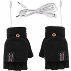 Guantes calefactables cálidos por ondas, recargables por USB