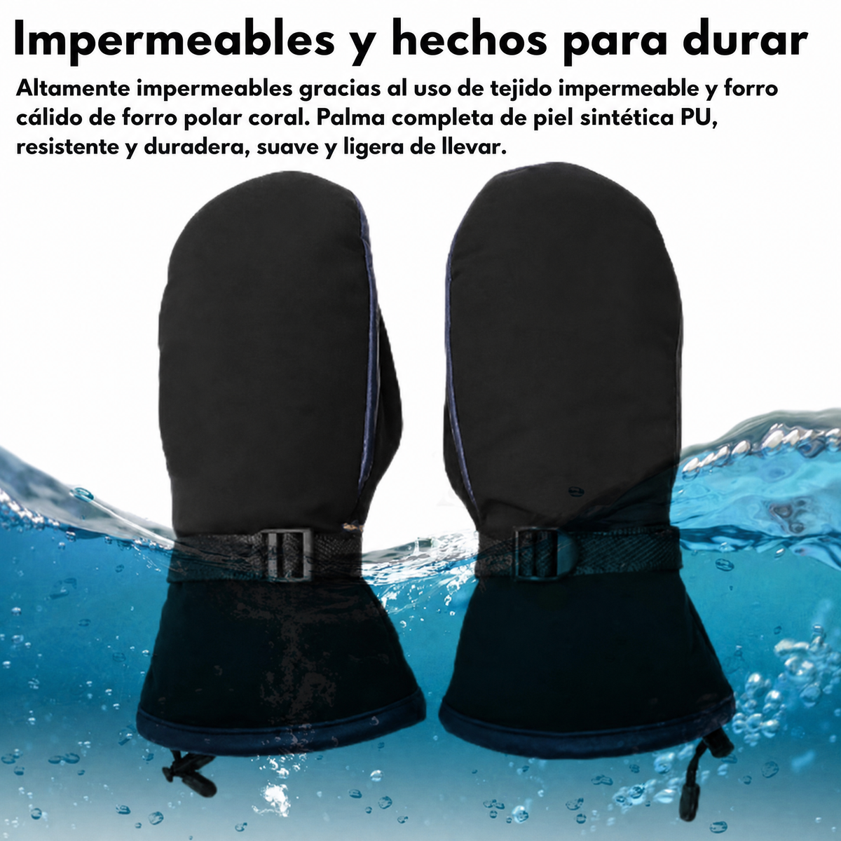 Guantes calefactables eléctricos | Doble cara, USB recargables 10.000 mAh | Impermeables para esquí y moto