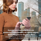 Guantes calefactables para mujer UK – Guantes térmicos de invierno impermeables para mujer con pantalla táctil y diseño 